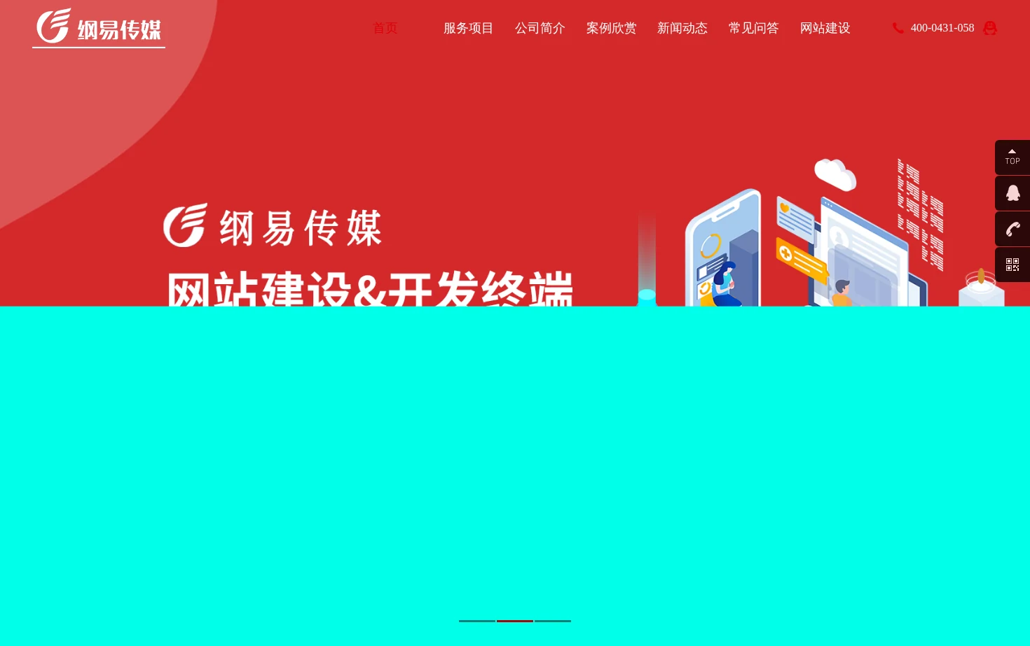 纲易传媒 页面快照